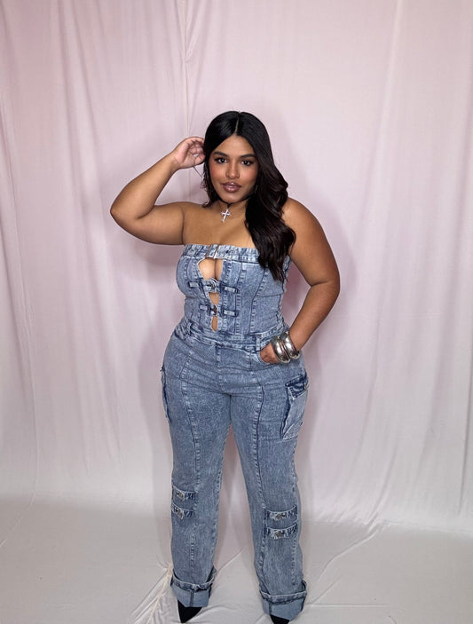 DENIM JUMPSUIT