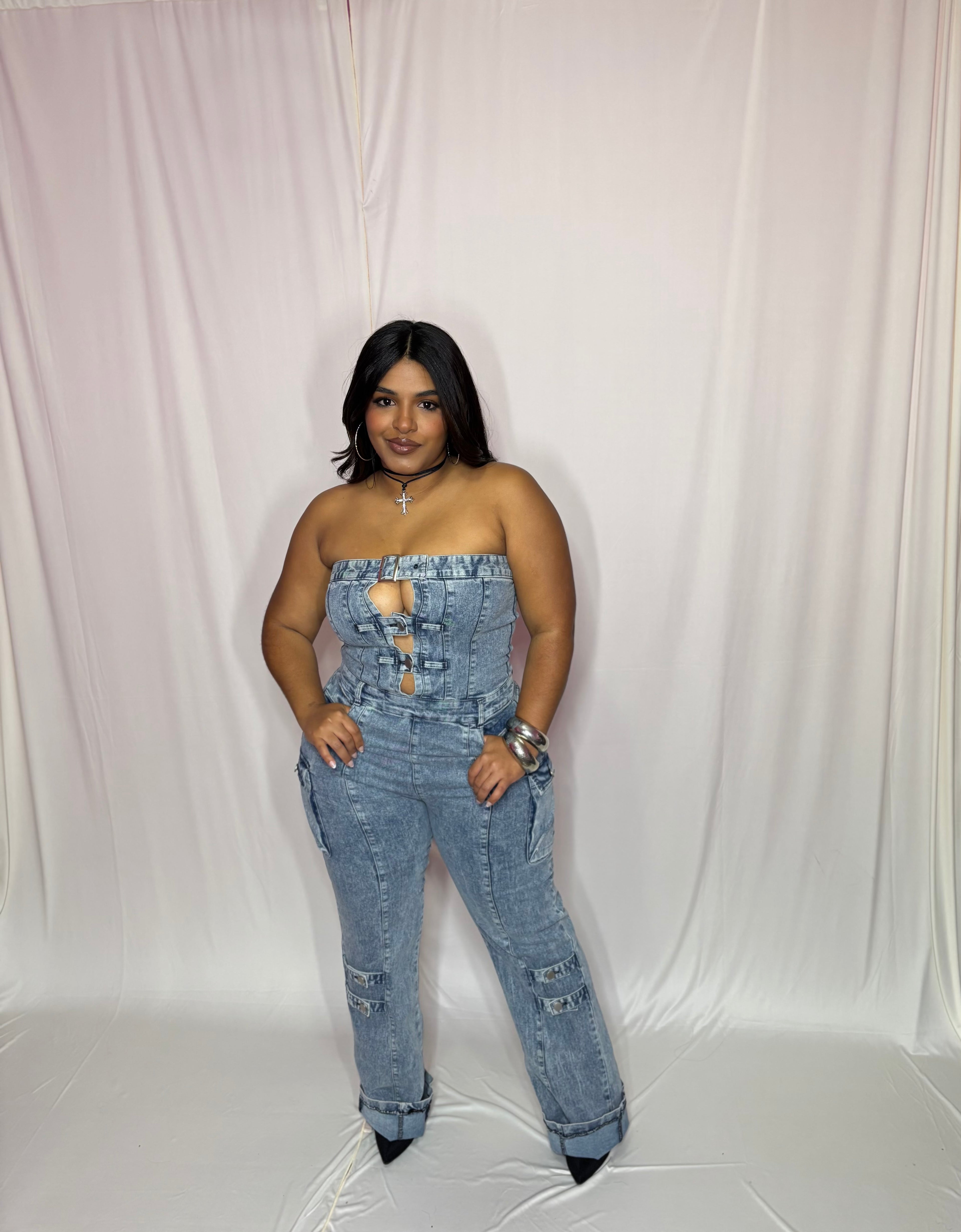 DENIM JUMPSUIT