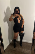 SERENE BLACK MINI DRESS