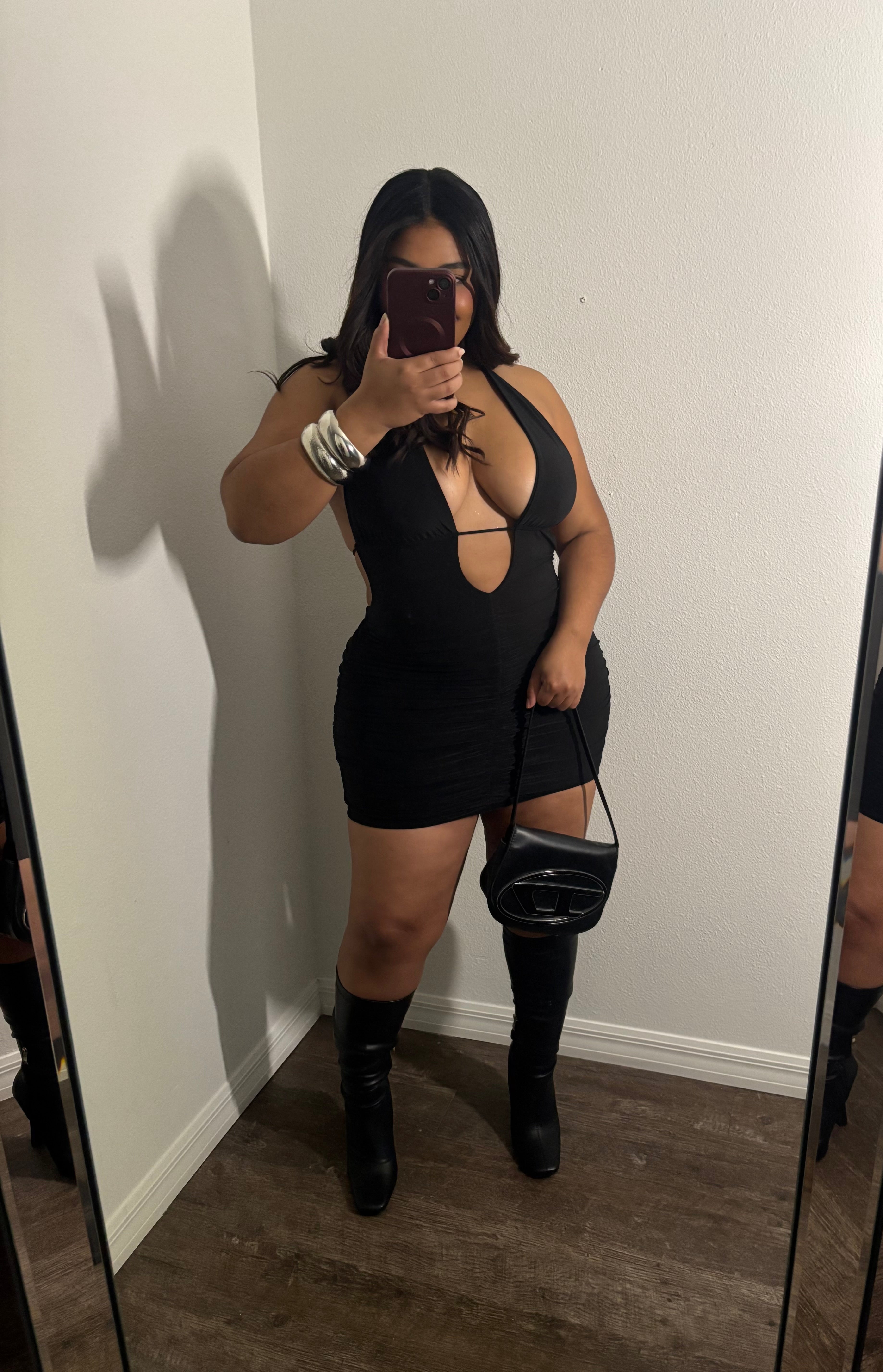 SERENE BLACK MINI DRESS
