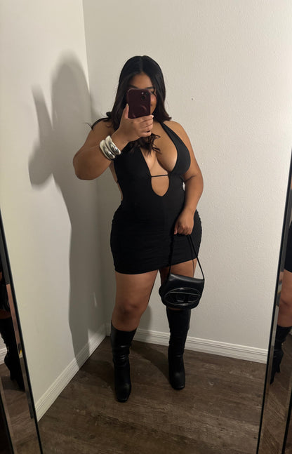 SERENE BLACK MINI DRESS