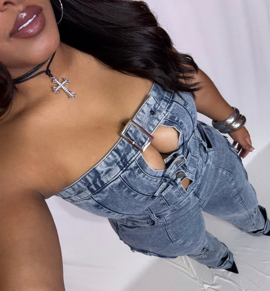 DENIM JUMPSUIT
